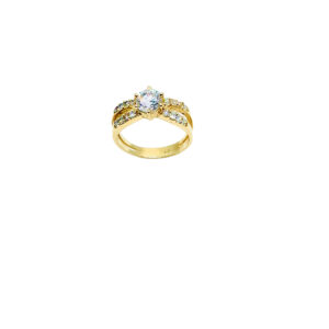 Arany Gyűrűk 14 karátos Sok köves arany gyűrű (Nr.6) webshop