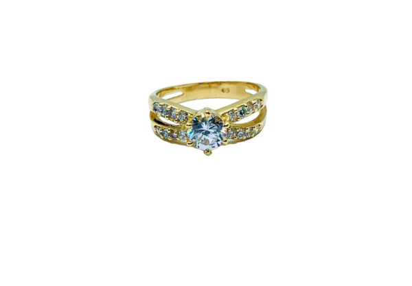 Arany Gyűrűk 14 karátos Sok köves arany gyűrű (Nr.6) webshop