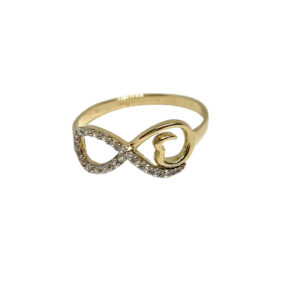 Arany Gyűrűk 14 karátos Végtelen jeles gyűrű (Nr.100) webshop