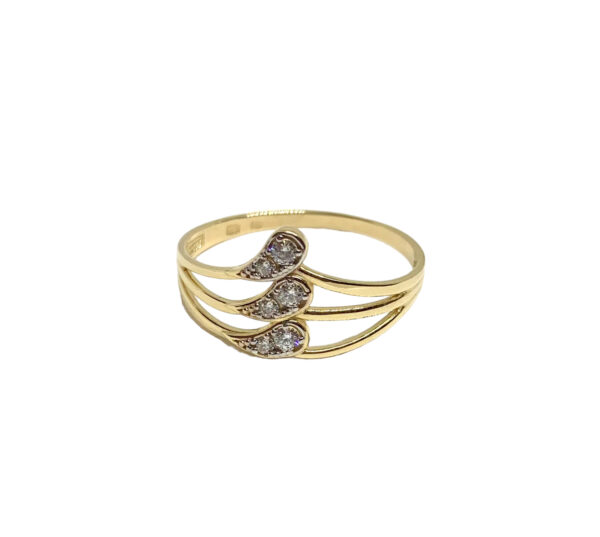 Arany Gyűrűk 14 karátos Női 6 köves gyűrű (Nr.49) webshop