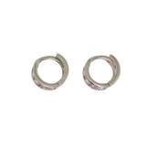 Arany Kislány fülbevalók 14 karátos Fehér arany rózsaszín fehér kis fülbevaló (Nr.32) webshop
