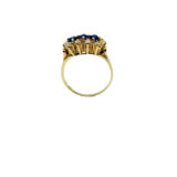 Arany Gyűrűk 14 karátos Fehér és sötétkék kővel (Nr.1) webshop