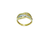 Arany Gyűrűk 14 karátos Hullámos köves gyűrű (Nr.3) webshop