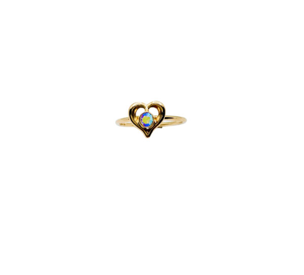 Arany Gyűrűk 14 karátos Szíves köves kislány gyűrű (Nr.5) webshop