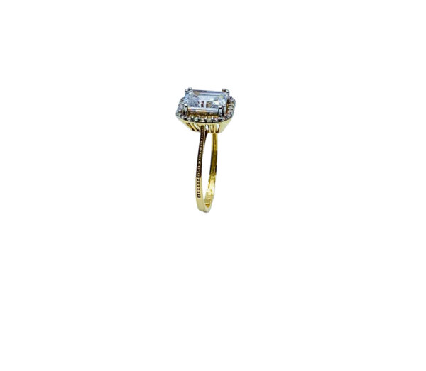 Arany Gyűrűk 14 karátos Téglalap alakú köves gyűrű (Nr.8) webshop