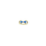 Arany Gyűrűk 14 karátos Világos kék köves gyűrű (Nr.10) webshop