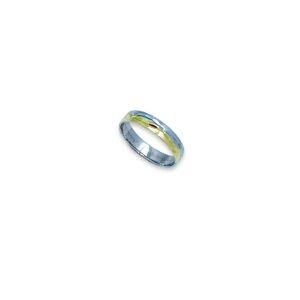 Arany Karikagyűrűk 14 karátos Fehér és Sárga arany vésett karikagyűrű (Nr.35) webshop