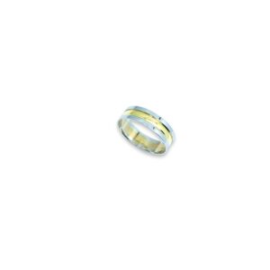 Arany Karikagyűrűk 14 karátos Fehér Sárga Fehér arany karikagyűrű (Nr.39) webshop