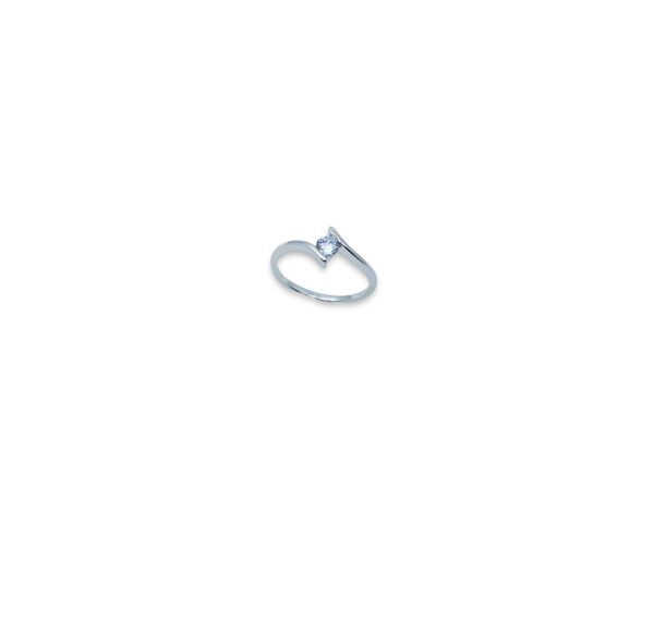 Arany Gyűrűk 14 karátos Fehér arany köves gyűrű (Nr.31) webshop