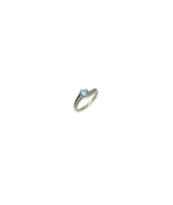 Arany Gyűrűk 14 karátos Több köves sárga arany gyűrű (Nr.33) webshop