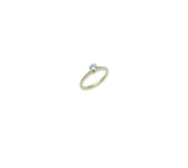 Arany Gyűrűk 14 karátos Sárga arany 1 köves eljegyzési gyűrű (Nr.37) webshop