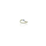 Arany Gyűrűk 14 karátos Sárga arany hullámos 1 köves gyűrű (Nr.39) webshop