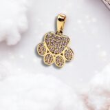 Arany Medálok 14 karátos Kutya tappancsos köves medál (Nr.68) webshop