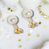 Arany Női fülbevaló 14 karátos Gyöngyös stekkeres fülbevaló (Nr.9) webshop