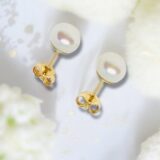 Arany Női fülbevaló 14 karátos Gyöngyös stekkeres fülbevaló (Nr.9) webshop