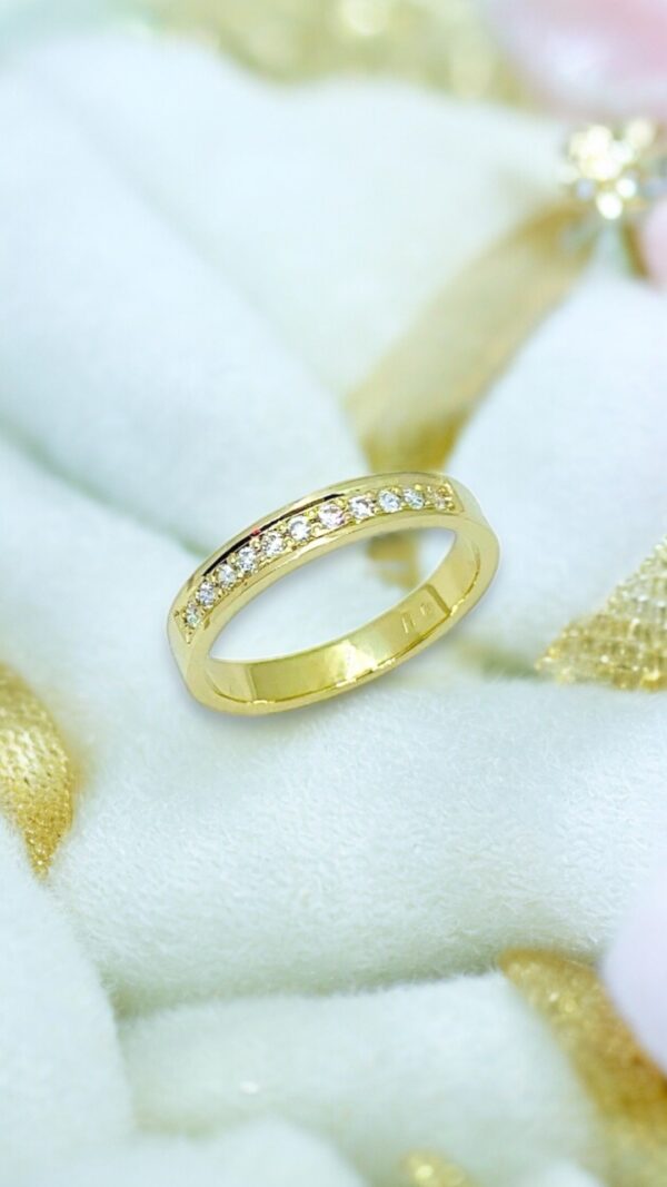 Arany Karikagyűrűk 14 karátos 10 köves sárga arany karikagyűrű (Nr.29) webshop