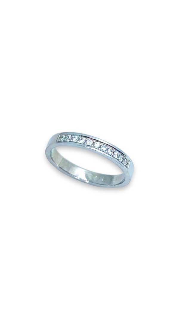 Arany Karikagyűrűk 14 karátos 10 köves fehér arany karikagyűrű (Nr.28) webshop