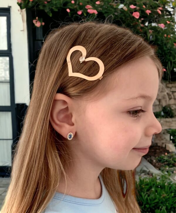 Arany Kislány fülbevalók 14 karátos Kislány kék köves fülbevaló (Nr.5) webshop
