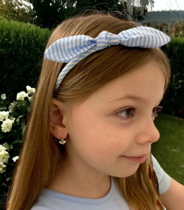 Arany Kislány fülbevalók 14 karátos Kislány világos kék fehér köves (Nr.7) webshop