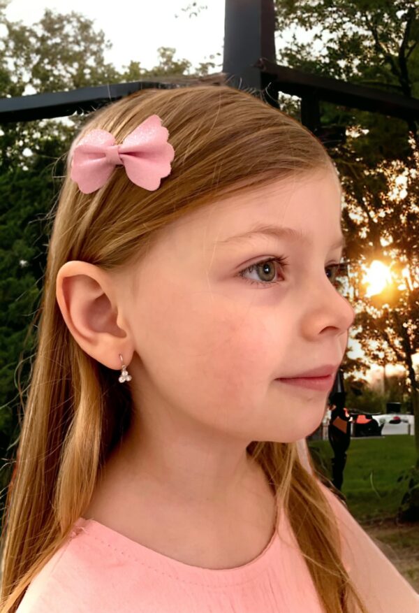Arany Kislány fülbevalók 14 karátos Fehér arany 3 köves hagyományos kislány fülbevaló (Nr.12) webshop