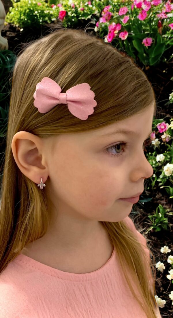 Arany Kislány fülbevalók 14 karátos Fehér arany rózsaszín és fehér köves kislány fülbevaló (Nr.15) webshop