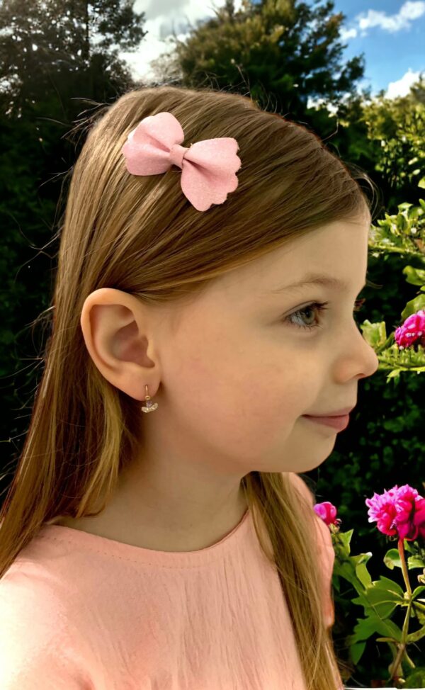 Arany Kislány fülbevalók 14 karátos Sárga arany fehér és lila köves kislány fülbevaló (Nr.17) webshop