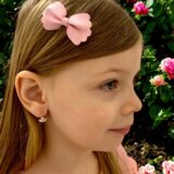 Arany Kislány fülbevalók 14 karátos Sárga arany fehér köves kislány fülbevaló (Nr.19) webshop