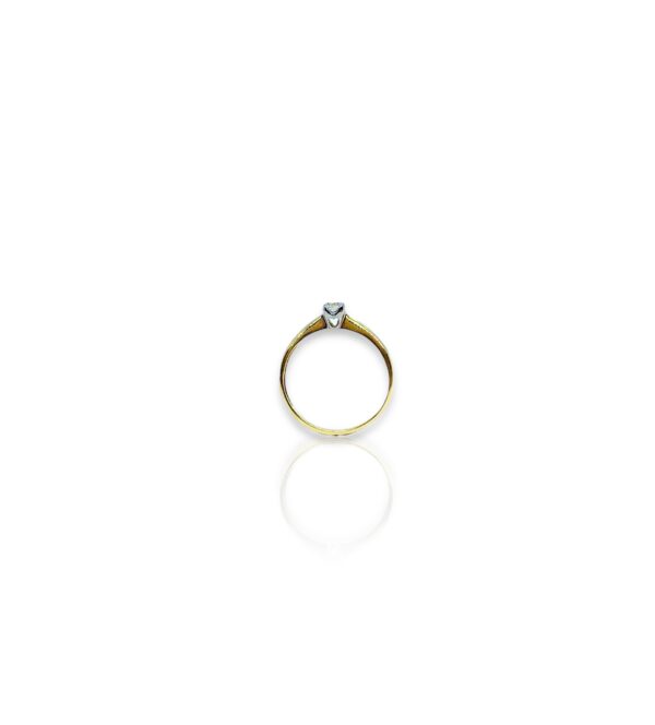 Arany Gyűrűk 14 karátos Sárga arany egy köves eljegyzési gyűrű (Nr.45) webshop