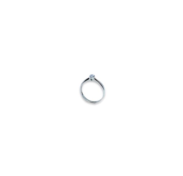 Arany Gyűrűk 14 karátos Fehér arany 1 köves eljegyzési gyűrű (Nr.46) webshop