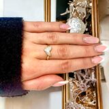 Arany Gyűrűk 14 karátos Szíves köves gyűrű (Nr.22) webshop