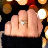 Arany Gyűrűk 14 karátos Szíves köves gyűrű (Nr.22) webshop