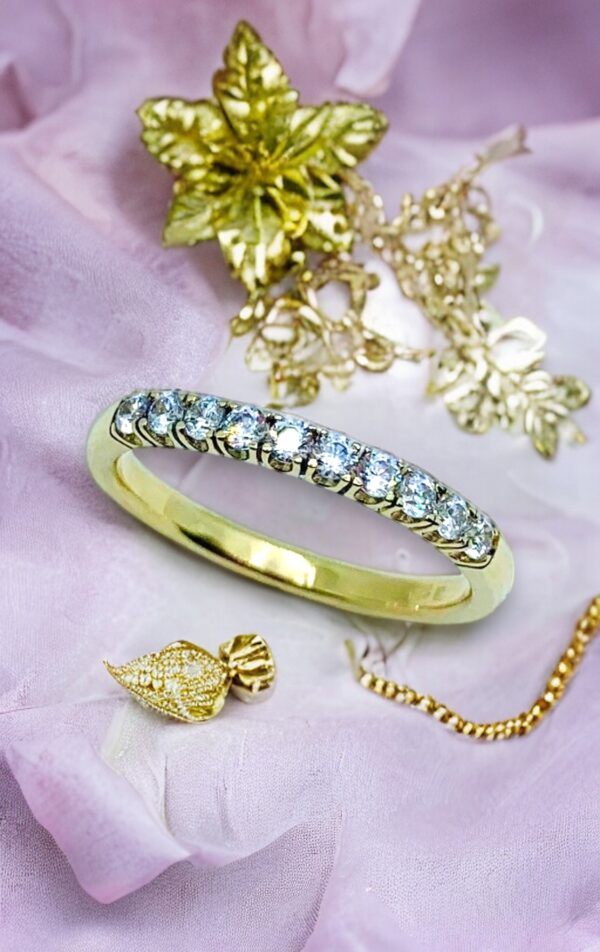 Arany Karikagyűrűk 14 karátos Köves karikagyűrű (Nr.20K) webshop