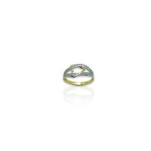 Arany Gyűrűk 14 karátos Köves szíves gyűrű (Nr.47) webshop