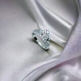 Arany Gyűrűk 14 karátos “Hercegnős“ fehér arany gyűrű (Nr.52) webshop