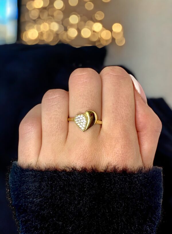 Arany Gyűrűk 14 karátos Szíves gyűrű (Nr.25) webshop