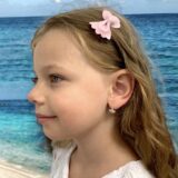 Arany Kislány fülbevalók 14 karátos Fehér arany fehér köves Kislány fülbevaló (Nr.40) webshop