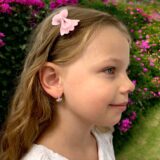 Arany Kislány fülbevalók 14 karátos Fehér arany fehér köves Kislány fülbevaló (Nr.40) webshop