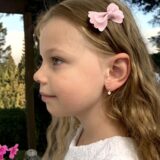 Arany Kislány fülbevalók 14 karátos Szíves köves kislány fülbevaló (Nr.42) webshop