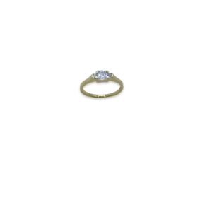 Arany Gyűrűk 14 karátos Négyzetes 3 köves gyűrű (Nr.54) webshop