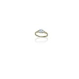 Arany Gyűrűk 14 karátos Négyzetes 3 köves gyűrű (Nr.54) webshop