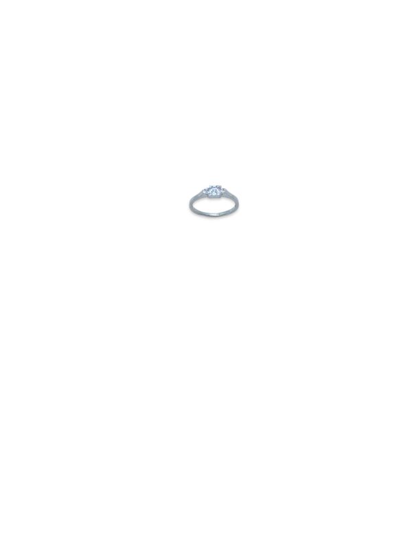Arany Gyűrűk 14 karátos Négyzetes 3 köves Fehér arany gyűrű (Nr.55) webshop
