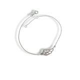 Arany Karláncok 14 karátos Fehér arany angyalszárnyas köves karlánc (Nr.61) webshop
