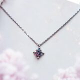 Arany Láncok 14 karátos Fehér arany egy köves lánc (Nr.13) webshop