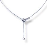 Arany Láncok 14 karátos Fehér arany egy köves lánc (Nr.13) webshop
