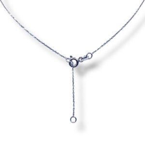 Arany Láncok 14 karátos Fehér arany egy köves lánc (Nr.13) webshop