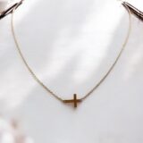 Arany Láncok 14 karátos Sárga arany lánc fektetett kereszttel (Nr.100) webshop