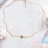 Arany Láncok 14 karátos Sárga arany lánc fektetett kereszttel (Nr.100) webshop