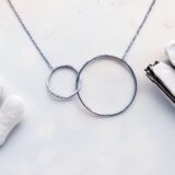 Arany Láncok 14 karátos Fehér arany anker lánc karikákkal (Nr.17) webshop