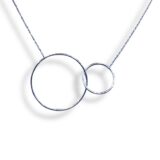 Arany Láncok 14 karátos Fehér arany anker lánc karikákkal (Nr.17) webshop