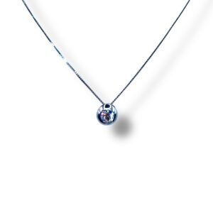 Arany Láncok 14 karátos Fehér arany kocka lánc 1 kővel (Nr.9) webshop